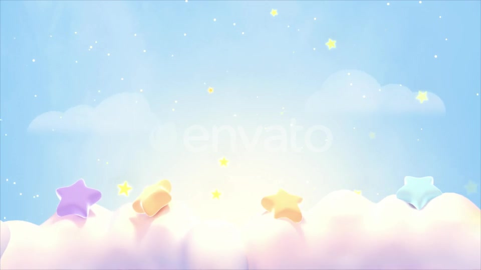 Cute Stars On The Clouds Videohive 24219142 Motion Graphics Image 3