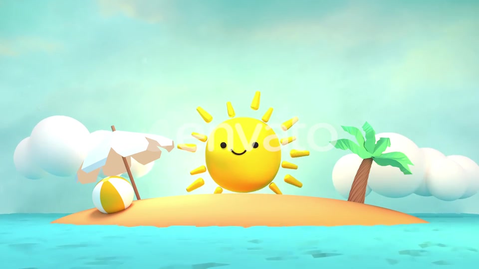 Cute Sunny Tropical Island Videohive 21995314 Motion Graphics Image 10