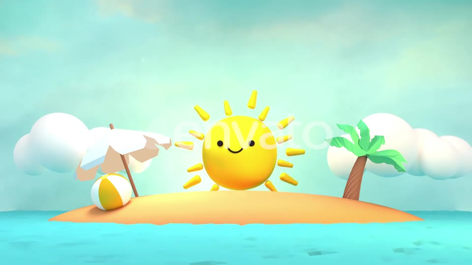 Cute Sunny Tropical Island Videohive 21995314 Motion Graphics Image 3