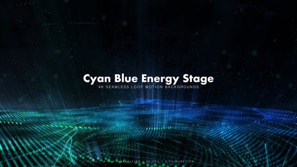 Cyan Blue Energy Stage - Videohive 12331459 Download