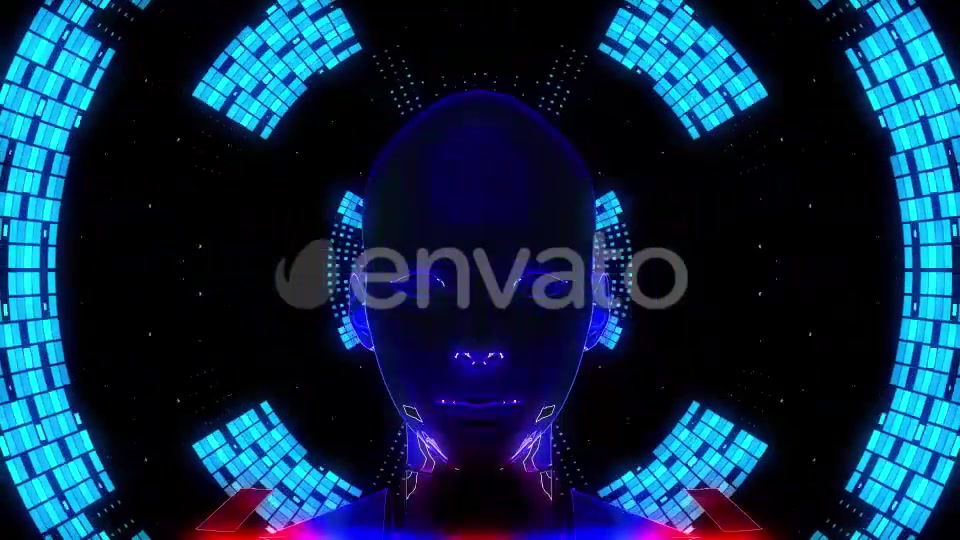 Cyber Face VJ Loop Pack (3in1) Videohive 22039089 Motion Graphics Image 3