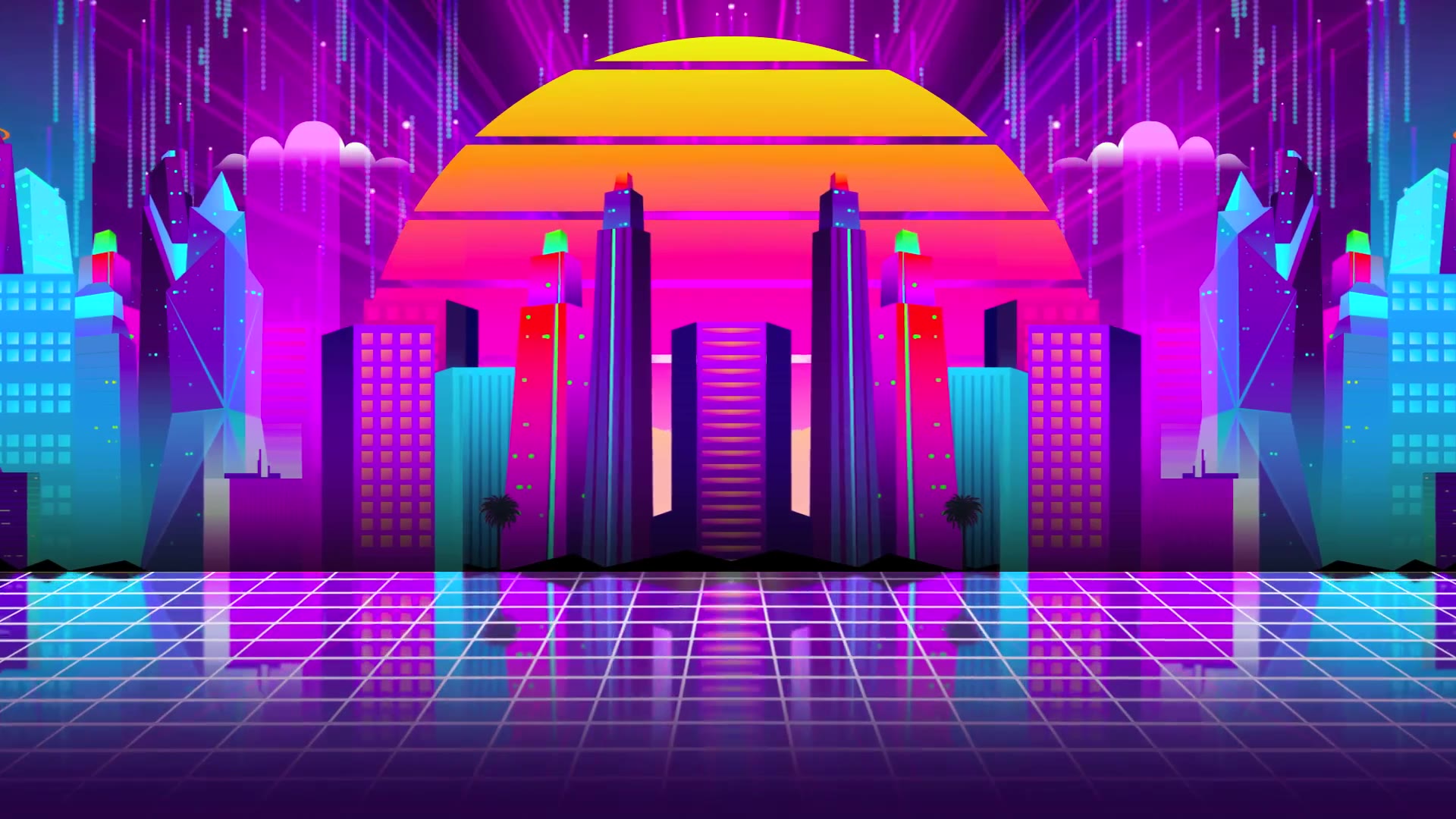 Cyberpunk Neon City Light 2 In 1 Videohive 24079980 Motion Graphics Image 4