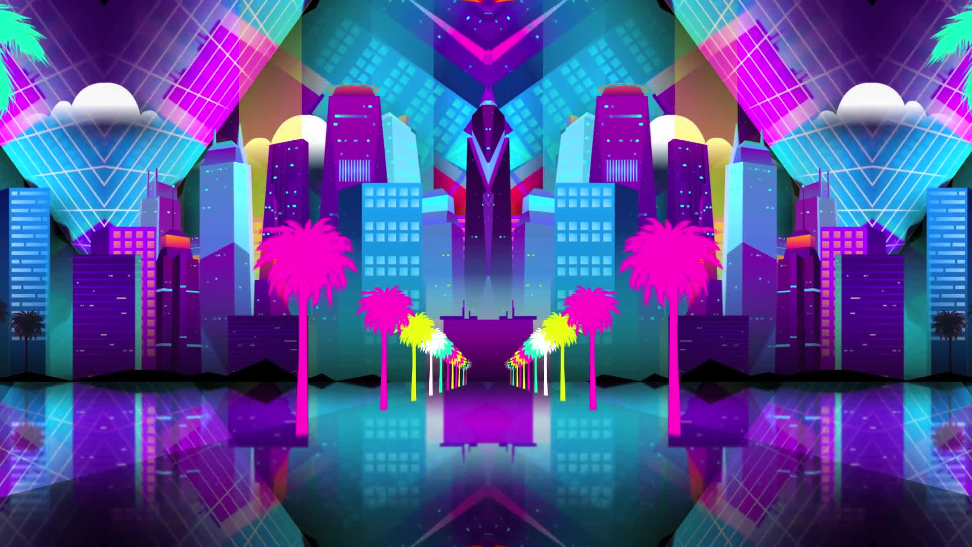 Cyberpunk Neon City Light 2 In 1 Videohive 24079980 Motion Graphics Image 7