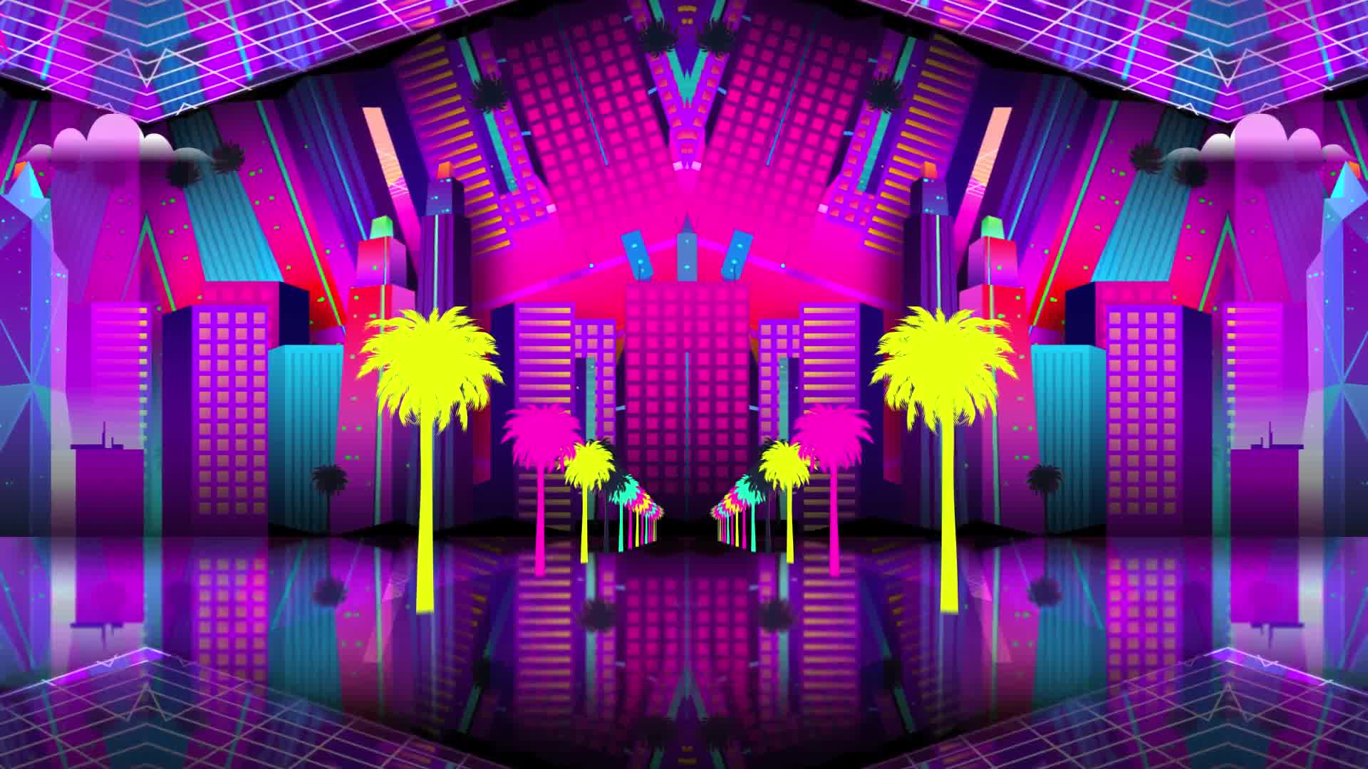 Cyberpunk Neon City Light 2 In 1 Videohive 24079980 Motion Graphics Image 9