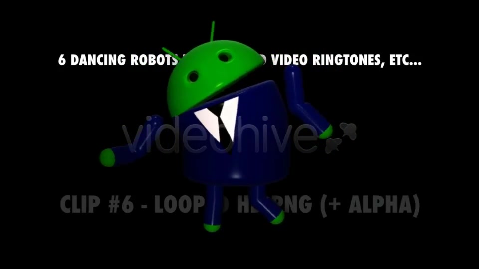 Dancing Robots for Android projects Pack of 6 Videohive 3979375 Motion Graphics Image 10
