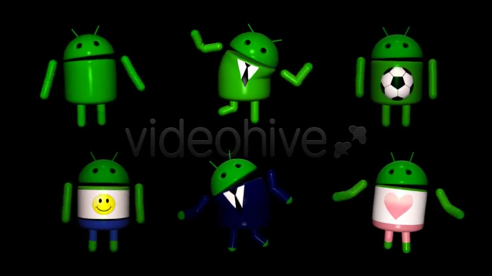 Dancing Robots for Android projects Pack of 6 Videohive 3979375 Motion Graphics Image 12