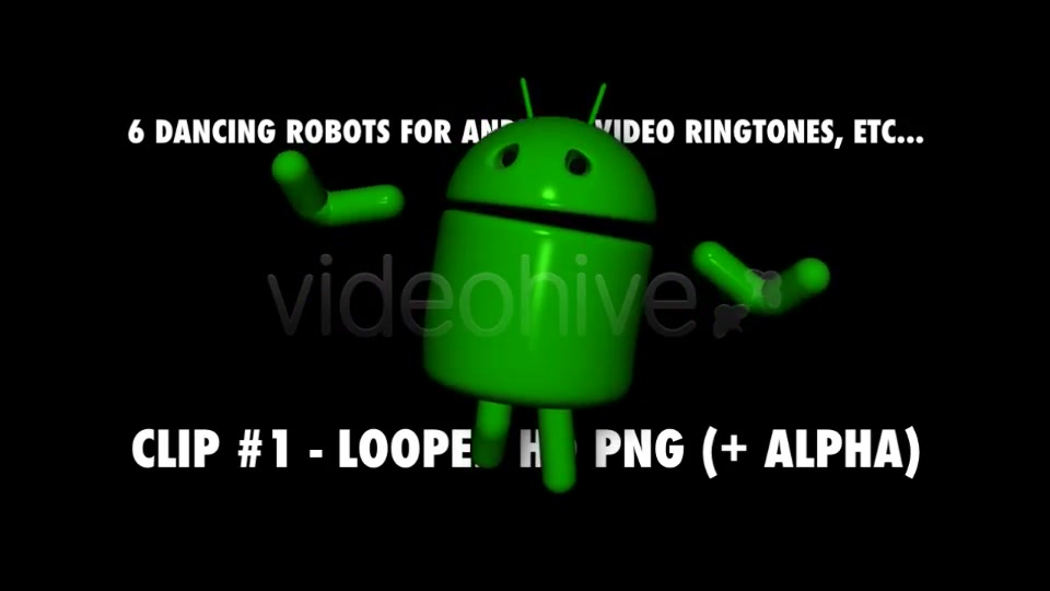 Dancing Robots for Android projects Pack of 6 Videohive 3979375 Motion Graphics Image 3