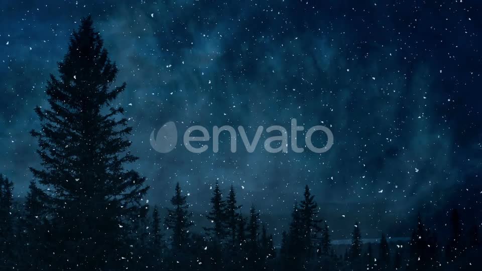 Dark Blue Winter Night Backgrounds Videohive 25300647 Motion Graphics Image 1