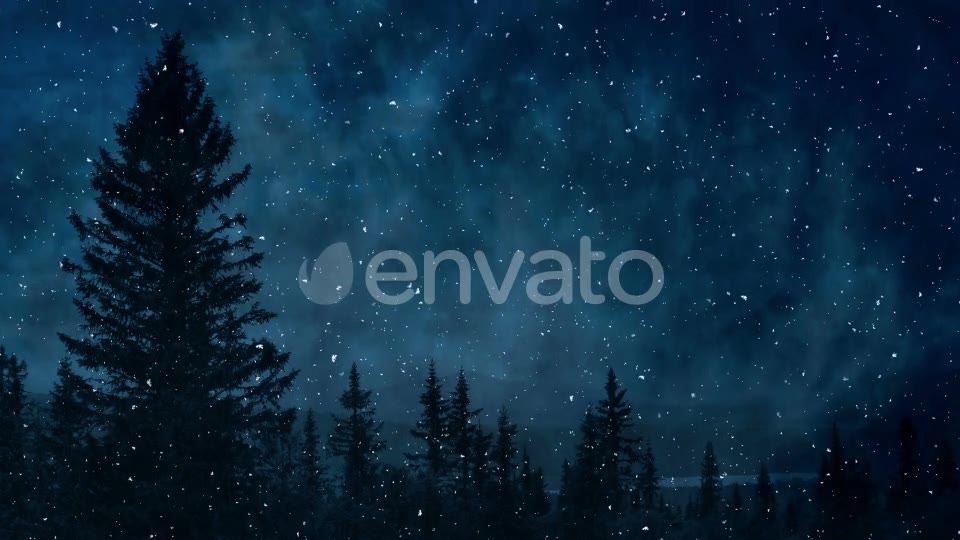 Dark Blue Winter Night Backgrounds Videohive 25300647 Motion Graphics Image 2