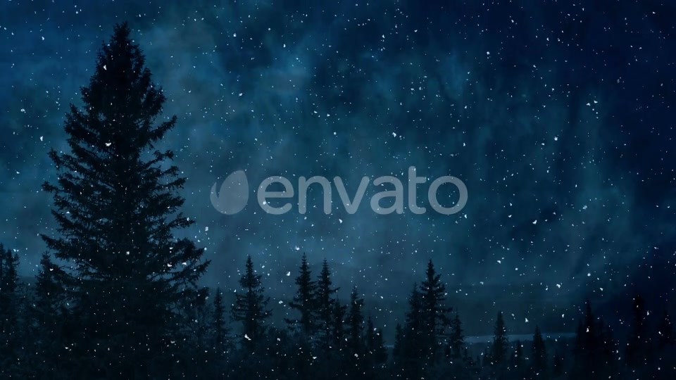 Dark Blue Winter Night Backgrounds Videohive 25300647 Motion Graphics Image 3