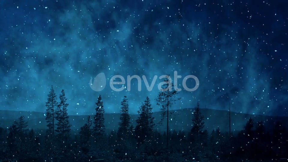 Dark Blue Winter Night Backgrounds Videohive 25300647 Motion Graphics Image 7