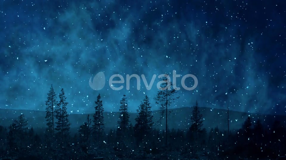 Dark Blue Winter Night Backgrounds Videohive 25300647 Motion Graphics Image 8