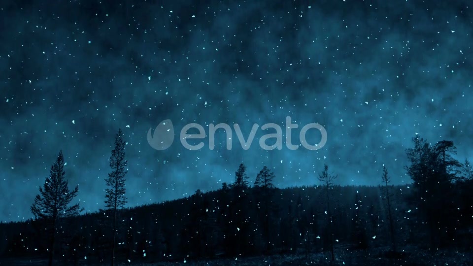 Dark Blue Winter Night Backgrounds Videohive 25300647 Motion Graphics Image 9