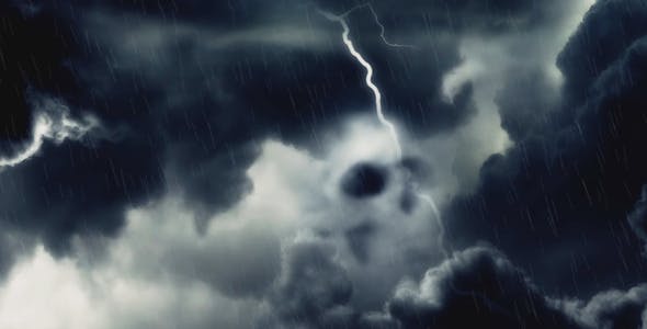 Dark Clouds And a Skull - Videohive Download 8430964