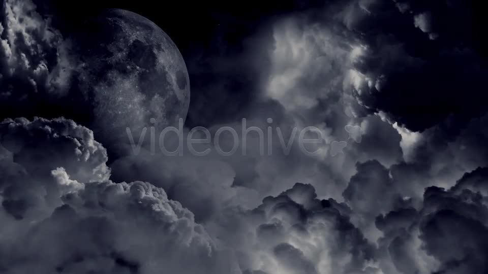 Dark Clouds And The Moon Videohive 8424269 Motion Graphics Image 1