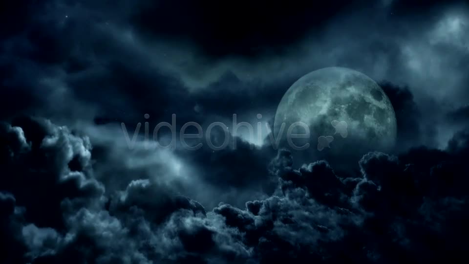 Dark Clouds And The Moon Videohive 9334613 Motion Graphics Image 1