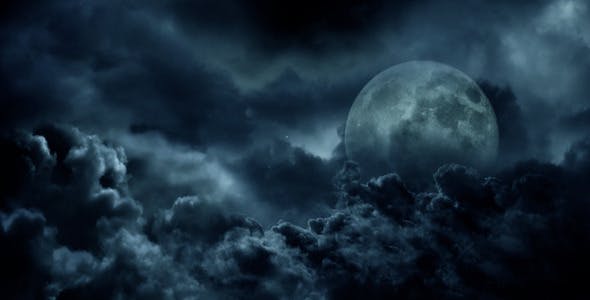 Dark Clouds And The Moon - Download 9334613 Videohive
