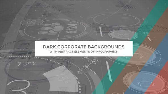 Dark Corporate Backgrounds With Abstract Elements Of Infographics - 17799901 Download Videohive
