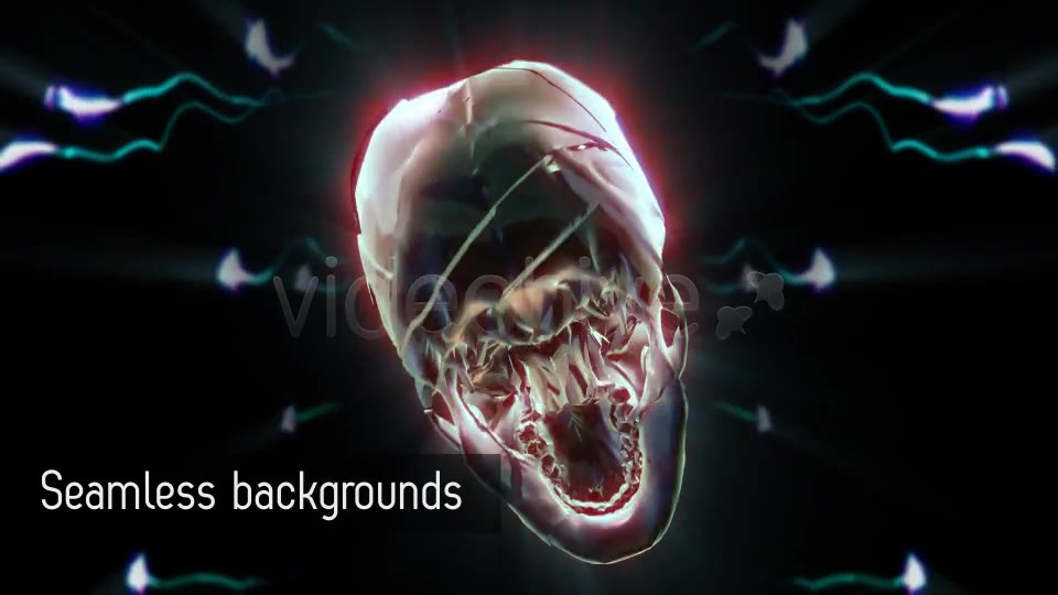 Dark Glass Skulls Backgrounds Pack Of 6 Videos Videohive 10156810 Motion Graphics Image 3
