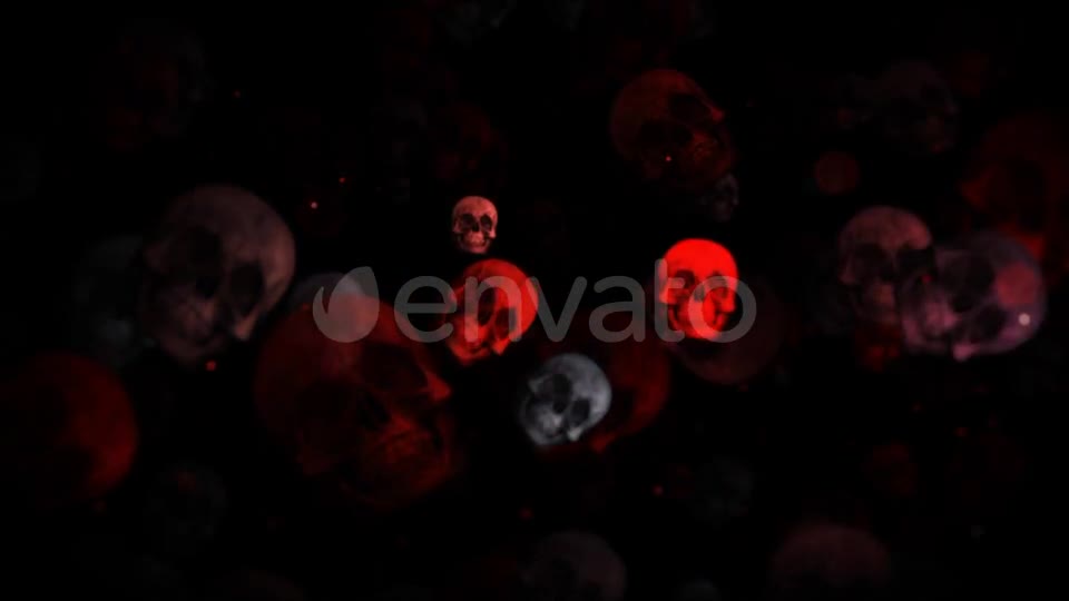 Dark Halloween Skulls Videohive 24847399 Motion Graphics Image 1