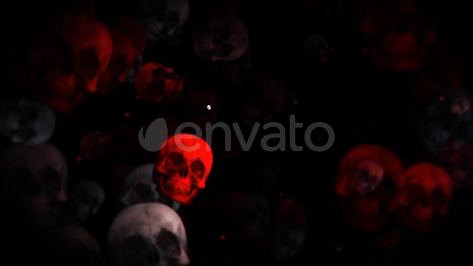 Dark Halloween Skulls Videohive 24847399 Motion Graphics Image 6