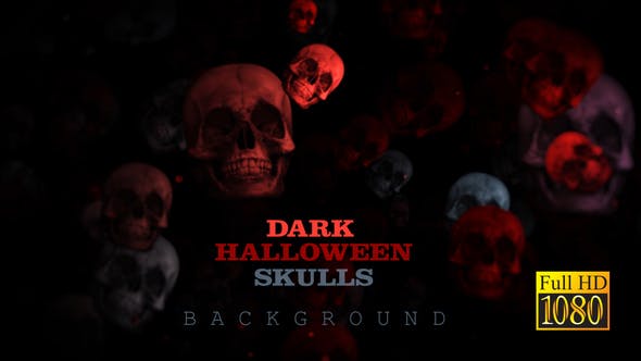 Dark Halloween Skulls - 24847399 Videohive Download