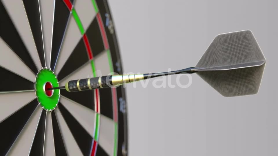 Dart Hits Bullseye of the Target Videohive 21788157 Motion Graphics Image 2