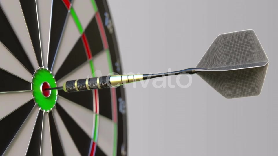 Dart Hits Bullseye of the Target Videohive 21788157 Motion Graphics Image 3