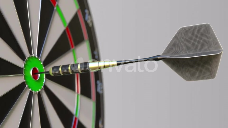 Dart Hits Bullseye of the Target Videohive 21788157 Motion Graphics Image 4