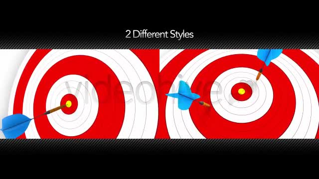 Darts Hitting a Target Bullseye 2 Styles Videohive 6332300 Motion Graphics Image 1
