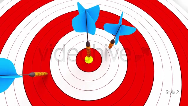 Darts Hitting a Target Bullseye 2 Styles Videohive 6332300 Motion Graphics Image 10