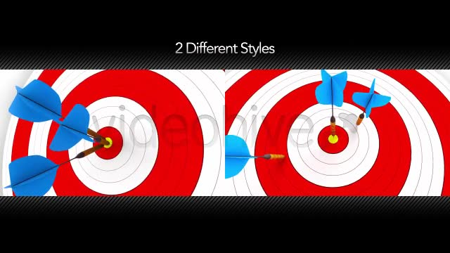 Darts Hitting a Target Bullseye 2 Styles Videohive 6332300 Motion Graphics Image 2