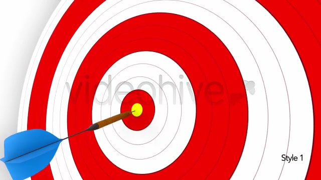 Darts Hitting a Target Bullseye 2 Styles Videohive 6332300 Motion Graphics Image 4