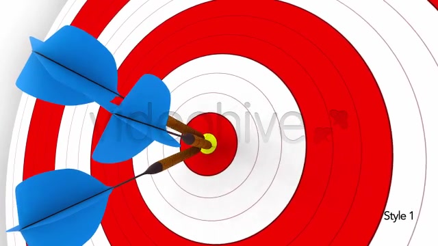 Darts Hitting a Target Bullseye 2 Styles Videohive 6332300 Motion Graphics Image 5