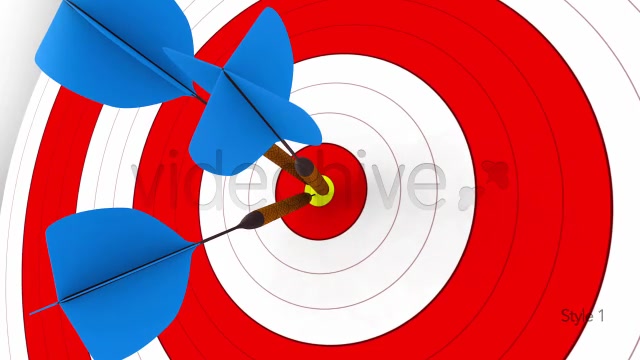 Darts Hitting a Target Bullseye 2 Styles Videohive 6332300 Motion Graphics Image 6