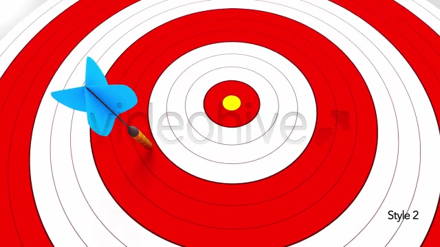 Darts Hitting a Target Bullseye 2 Styles Videohive 6332300 Motion Graphics Image 8