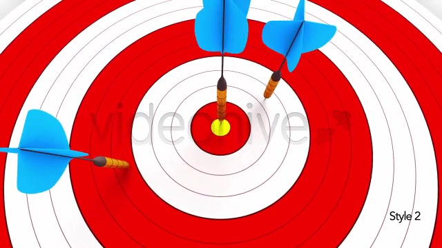 Darts Hitting a Target Bullseye 2 Styles Videohive 6332300 Motion Graphics Image 9