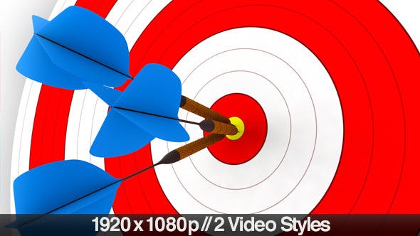 Darts Hitting a Target Bullseye 2 Styles - 6332300 Videohive Download