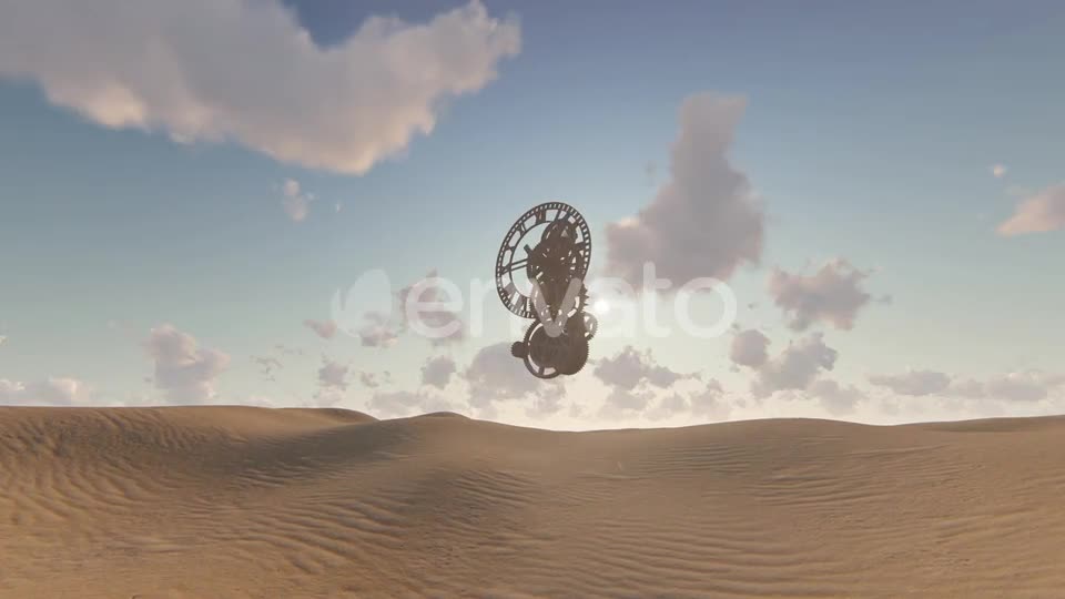 Desert and Clock Surreal Scene Videohive 23406103 Motion Graphics Image 1