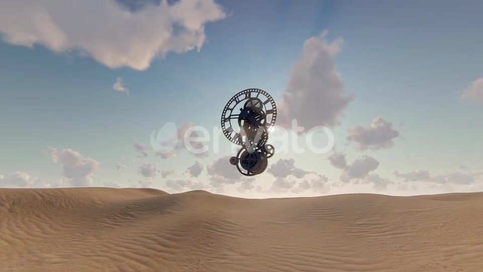 Desert and Clock Surreal Scene Videohive 23406103 Motion Graphics Image 3