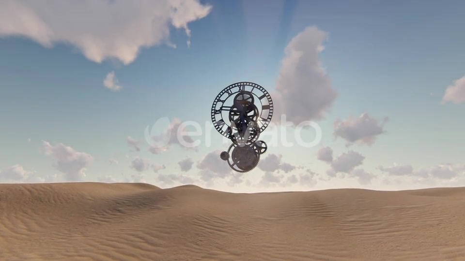 Desert and Clock Surreal Scene Videohive 23406103 Motion Graphics Image 4