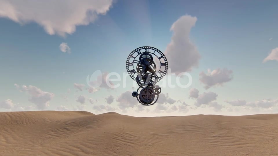 Desert and Clock Surreal Scene Videohive 23406103 Motion Graphics Image 5