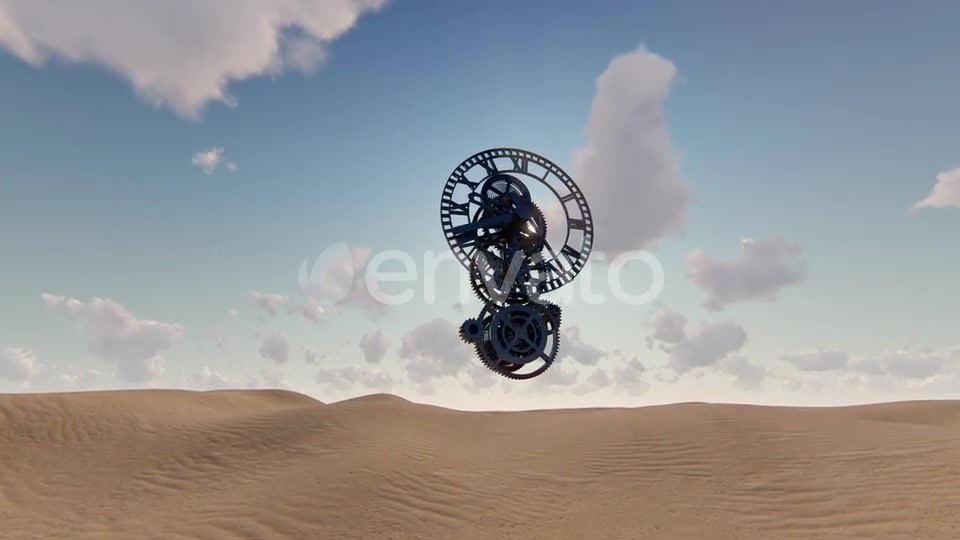 Desert and Clock Surreal Scene Videohive 23406103 Motion Graphics Image 6