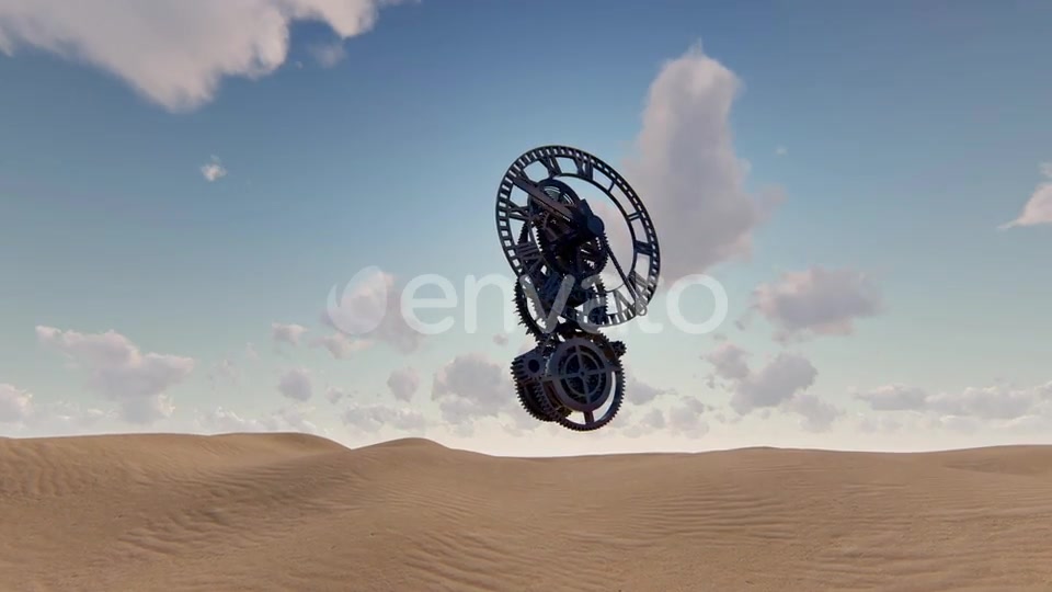 Desert and Clock Surreal Scene Videohive 23406103 Motion Graphics Image 7