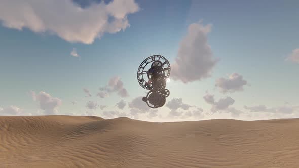 Desert and Clock Surreal Scene - Download 23406103 Videohive