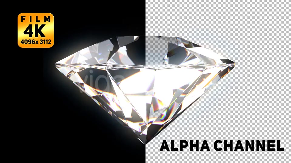 Diamond Film 4K 3 Views Seamless Loop with Alpha Videohive 21460524 Motion Graphics Image 5