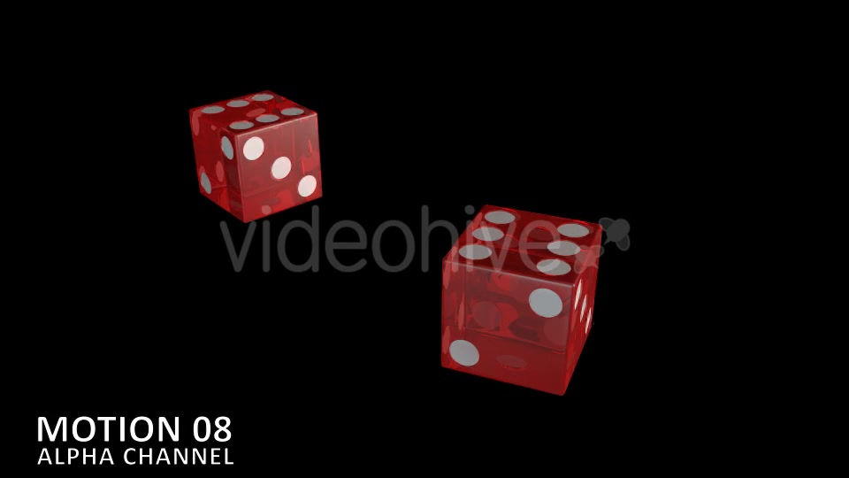 Dice Red Transparent (8 Pack) Videohive 11769691 Motion Graphics Image 11