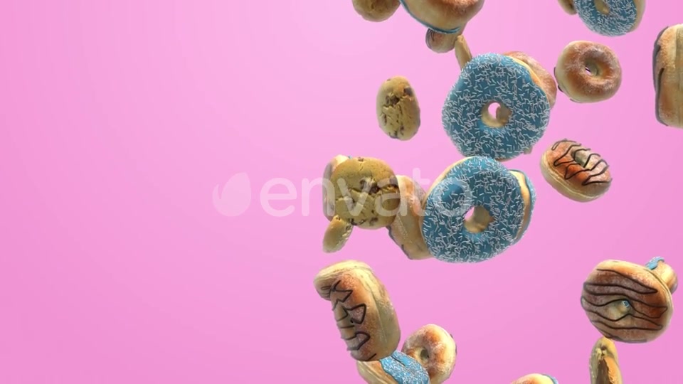 Different Donuts on a Pink Background Videohive 21916768 Motion Graphics Image 5