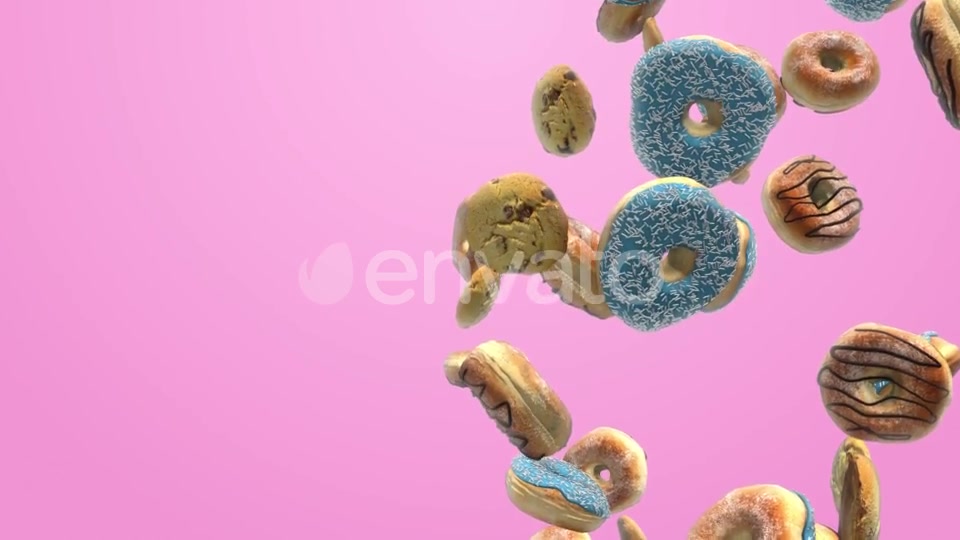 Different Donuts on a Pink Background Videohive 21916768 Motion Graphics Image 6