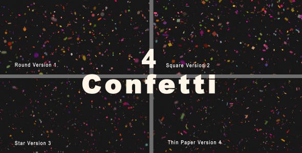 Different Shapes Confetti Falling - Download 21012054 Videohive